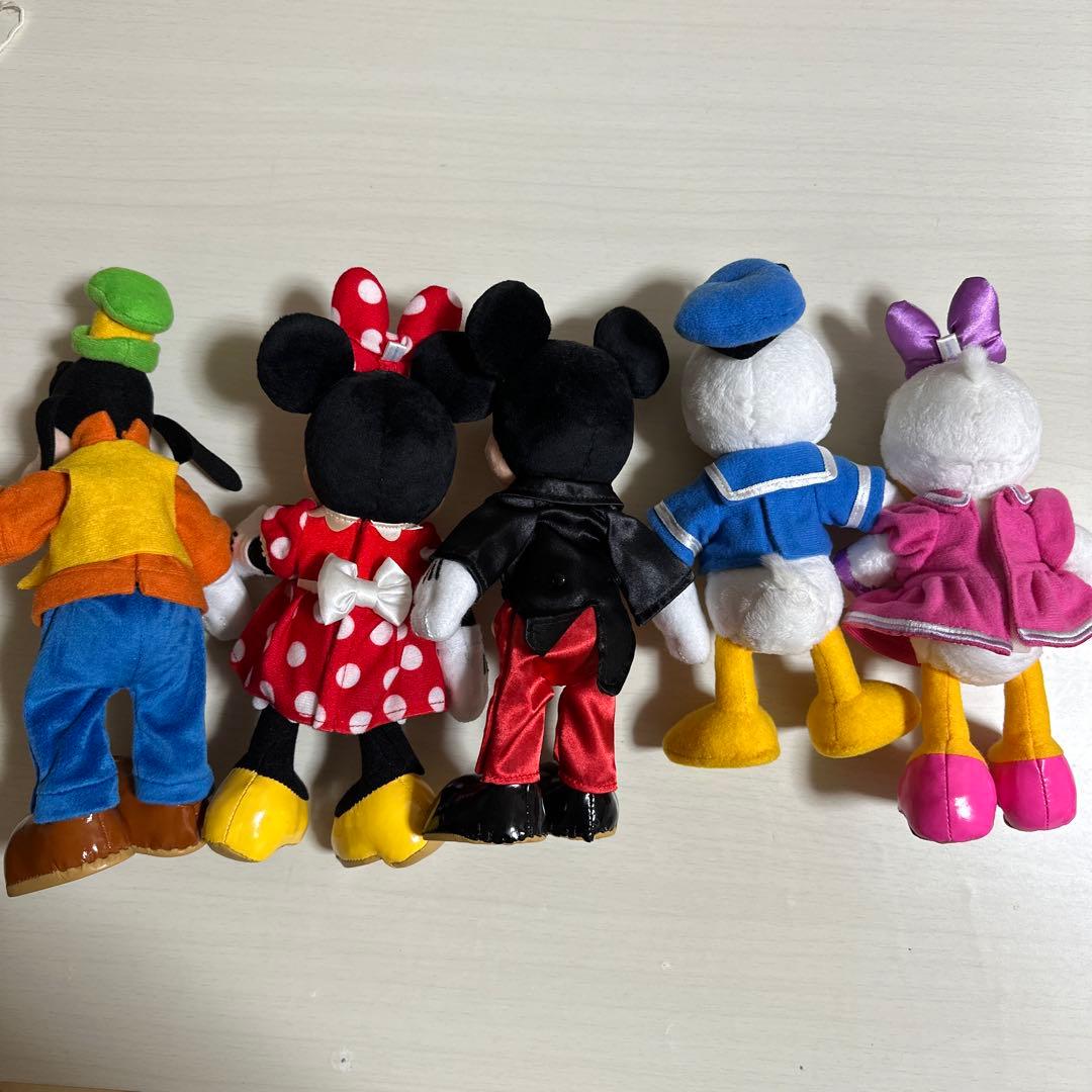 ミッキー・ミニー・ドナルド・デイジー・グーフィー ポージープラッシー 5体セット