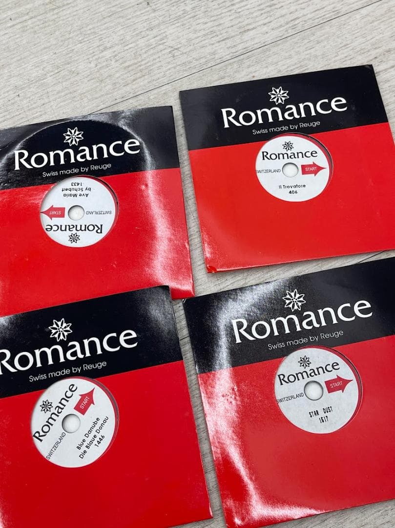 スイス リュージュ ディスクオルゴール Romance 象嵌 ディスク10枚