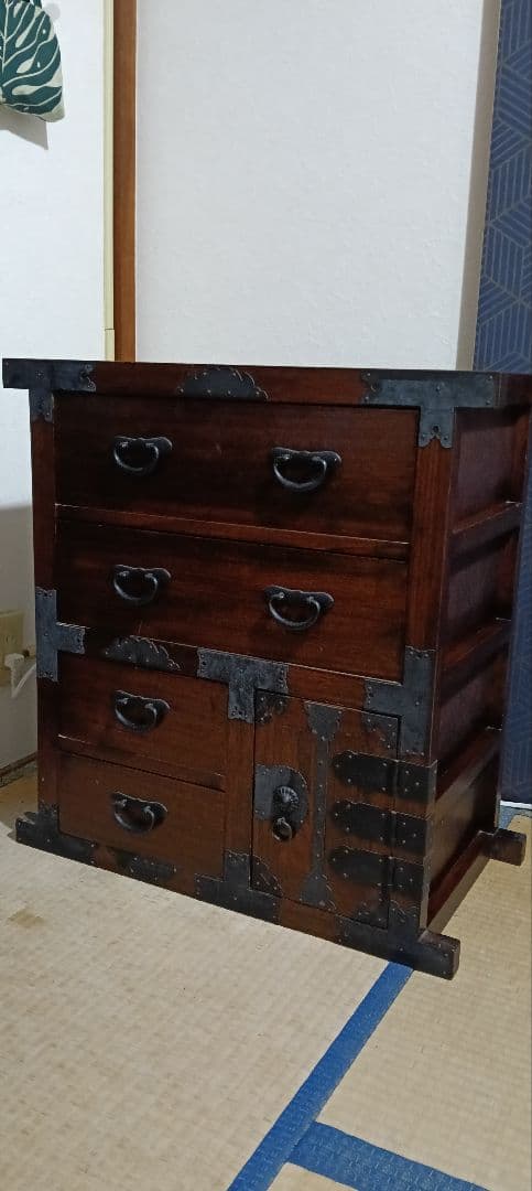 民芸　和箪笥 4引き出し扉付き