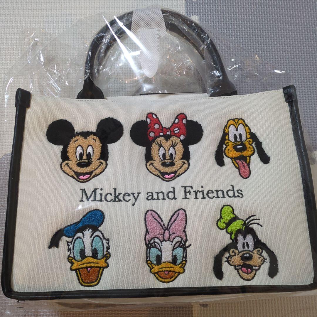アリーム　ミッキーアンドフレンズ　さがら刺繍バッグ