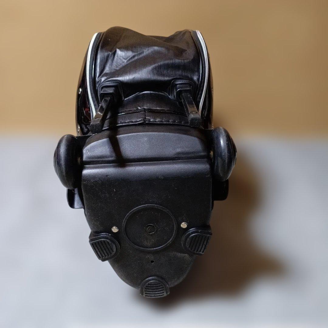 美品 TIGORA キャディバッグ キャスター付き 黒/赤フード未使用