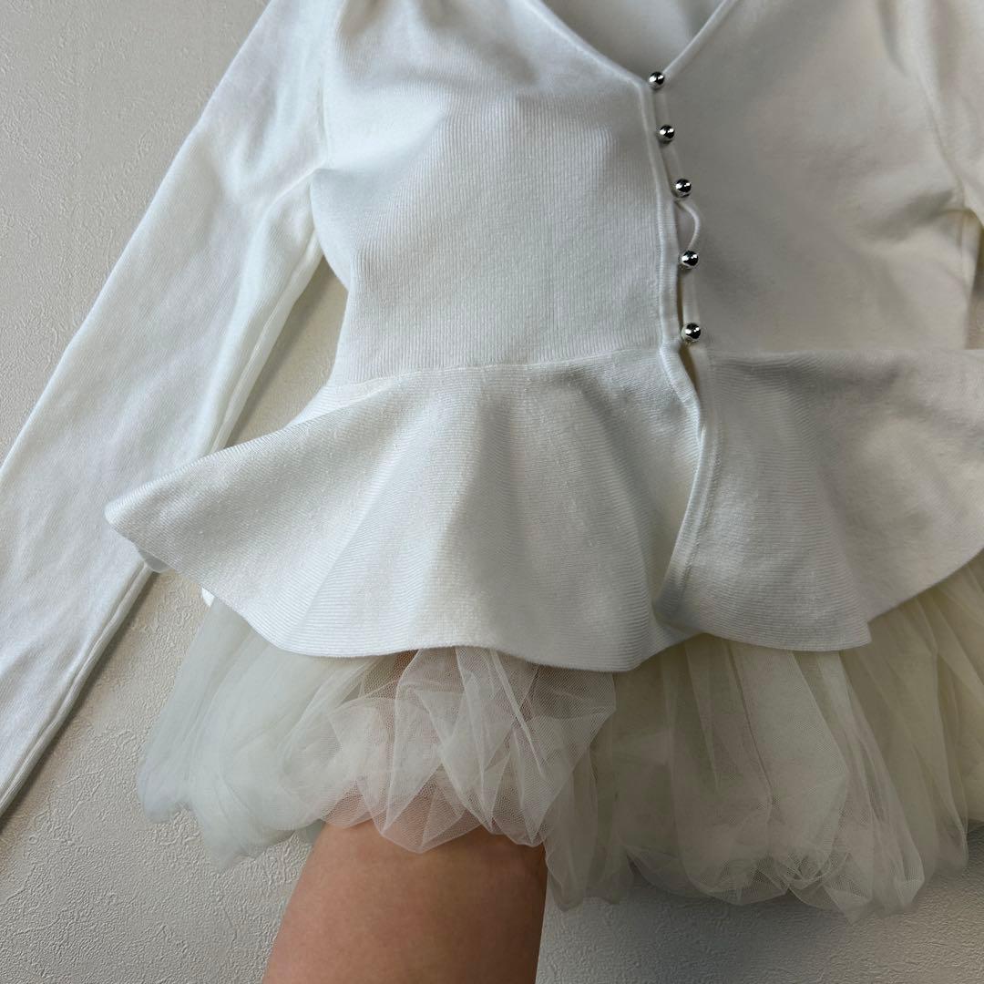 エイミーイストワール 美品 大人気 24AW バルーンヘムニットカーディガン