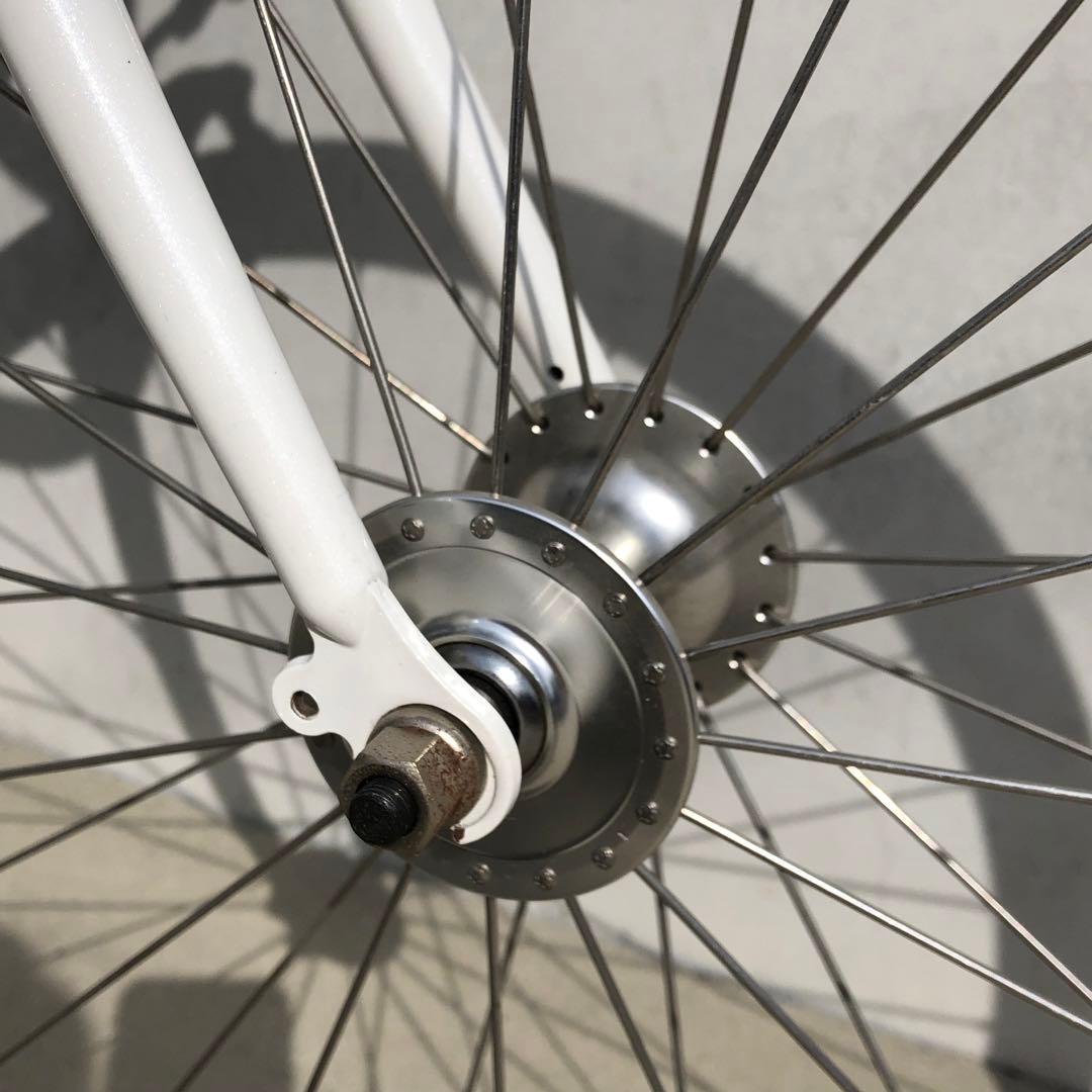 【送料込・美品】FUJI STROLL ピスト 52 シングル クロスバイク 白