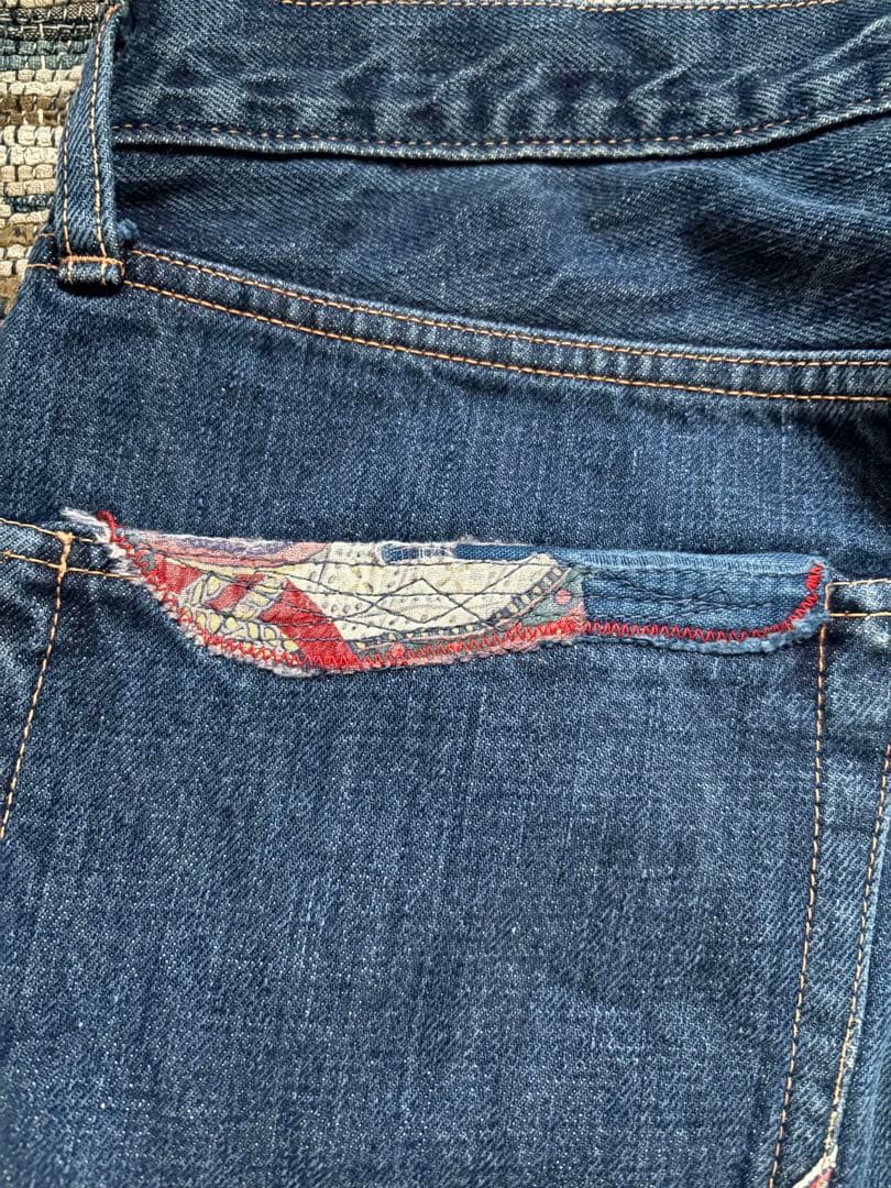 kapital キャピタル　初期　パッチワークデザイン ダークデニム　34インチ