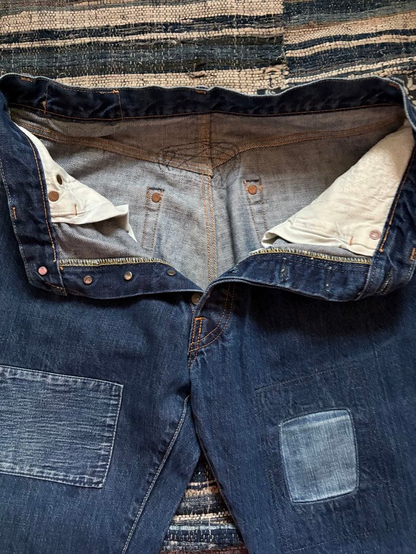 kapital キャピタル　初期　パッチワークデザイン ダークデニム　34インチ