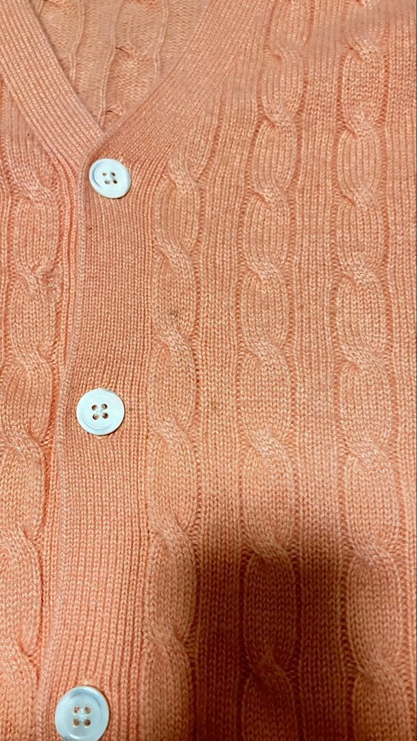 XL Ralph Lauren カシミヤ100%ケーブル編み ニットカーディガン