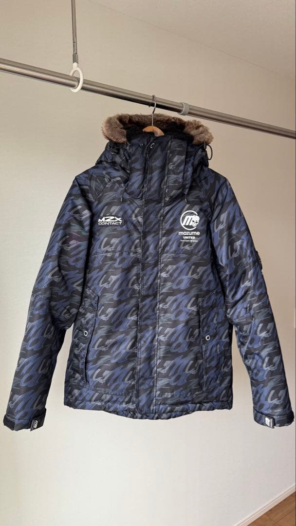 ポール　mazume 迷彩柄 レインウェア 上下セット ファー付き