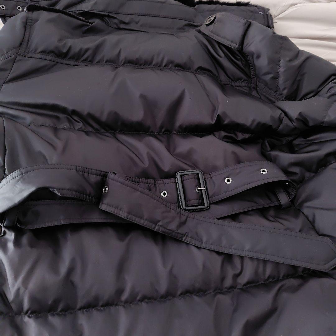 バーバリーブラックレーベル ホワイトグースダウンコート M ノバチェック