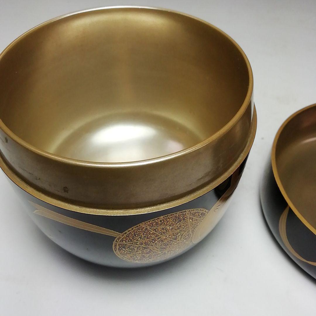 Ｓ６８８　棗　『楽器蒔絵』『大棗』『表千家　久田宗家　極箱　尋牛斎』『内銀花押』