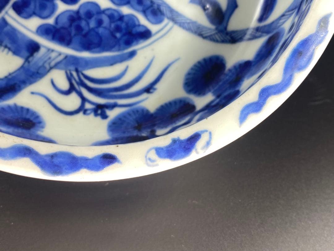 小鉢 青花 染付 松竹梅 岁寒三友 中国古玩 古美術 骨董 古伊万里 江戸 時代