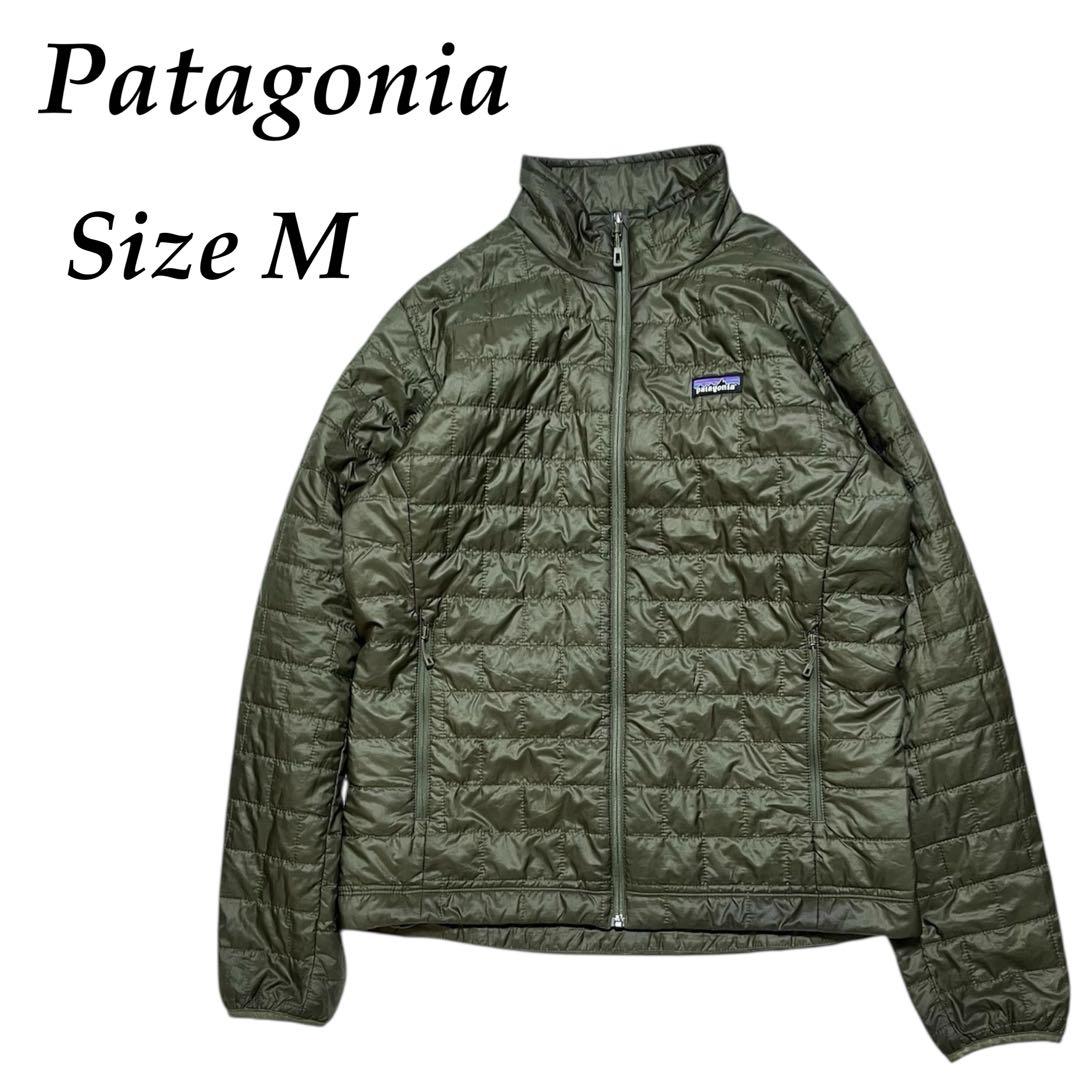 【美品】パタゴニア ナノパフジャケット ベイシングリーン オリーブ プリマロフト