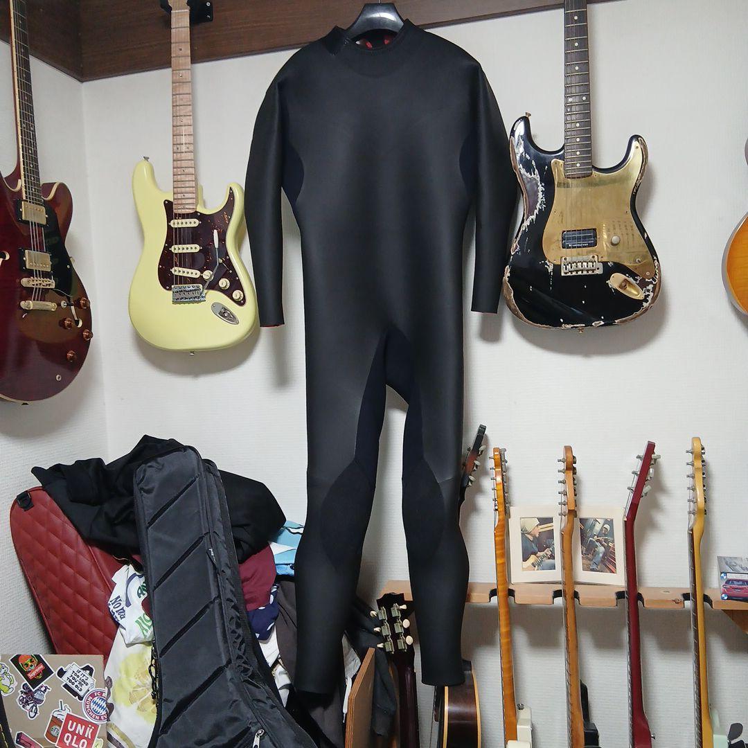 ブラック フルスーツ ウェットスーツ5×3ミリXL