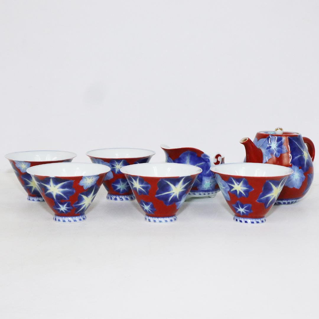 肥前有田焼　深川製　富士印　茶器揃え　桐箱有　宮内庁御用達　　煎茶器