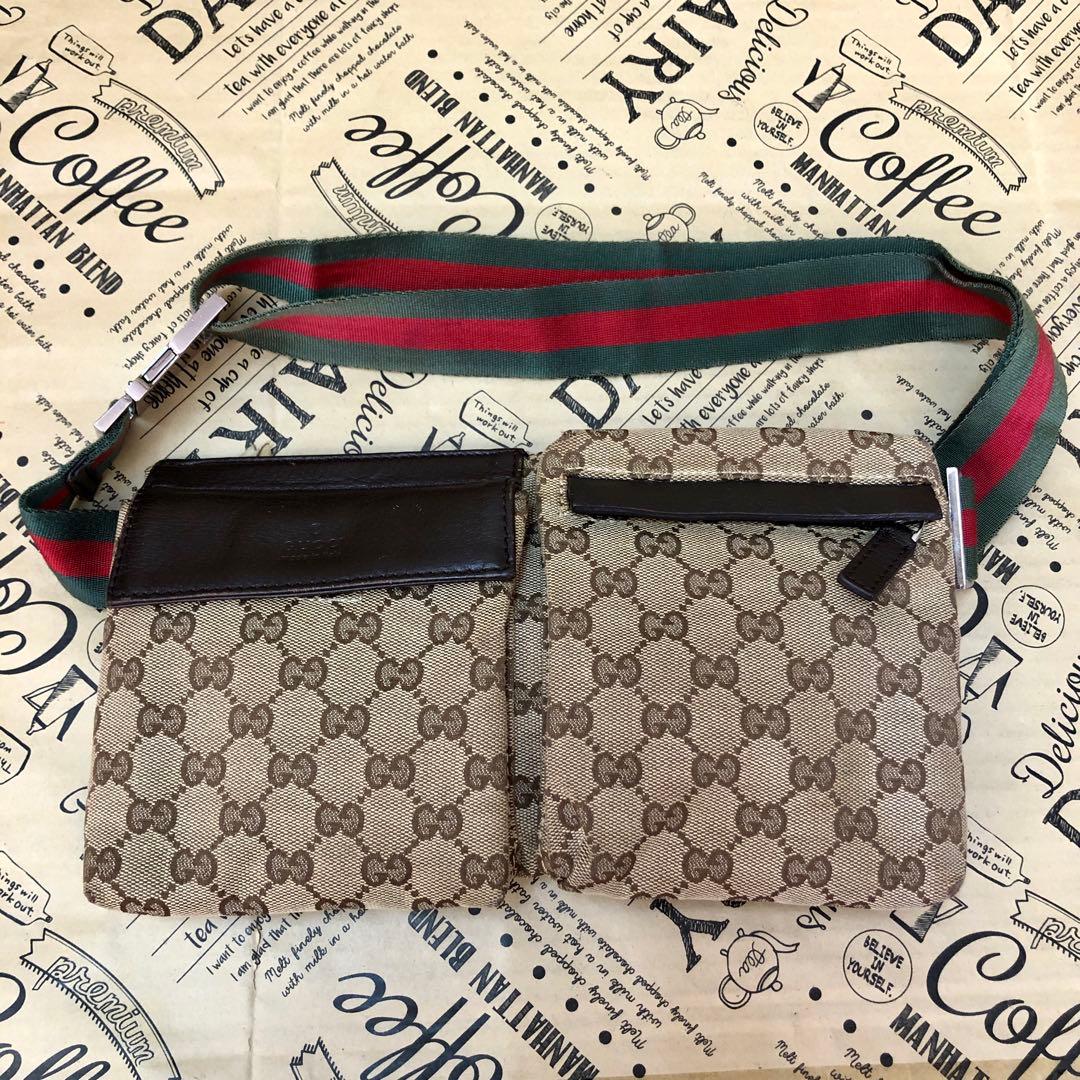 グッチ GG柄 シェリーライン ボティー バッグ キャンバス S3124