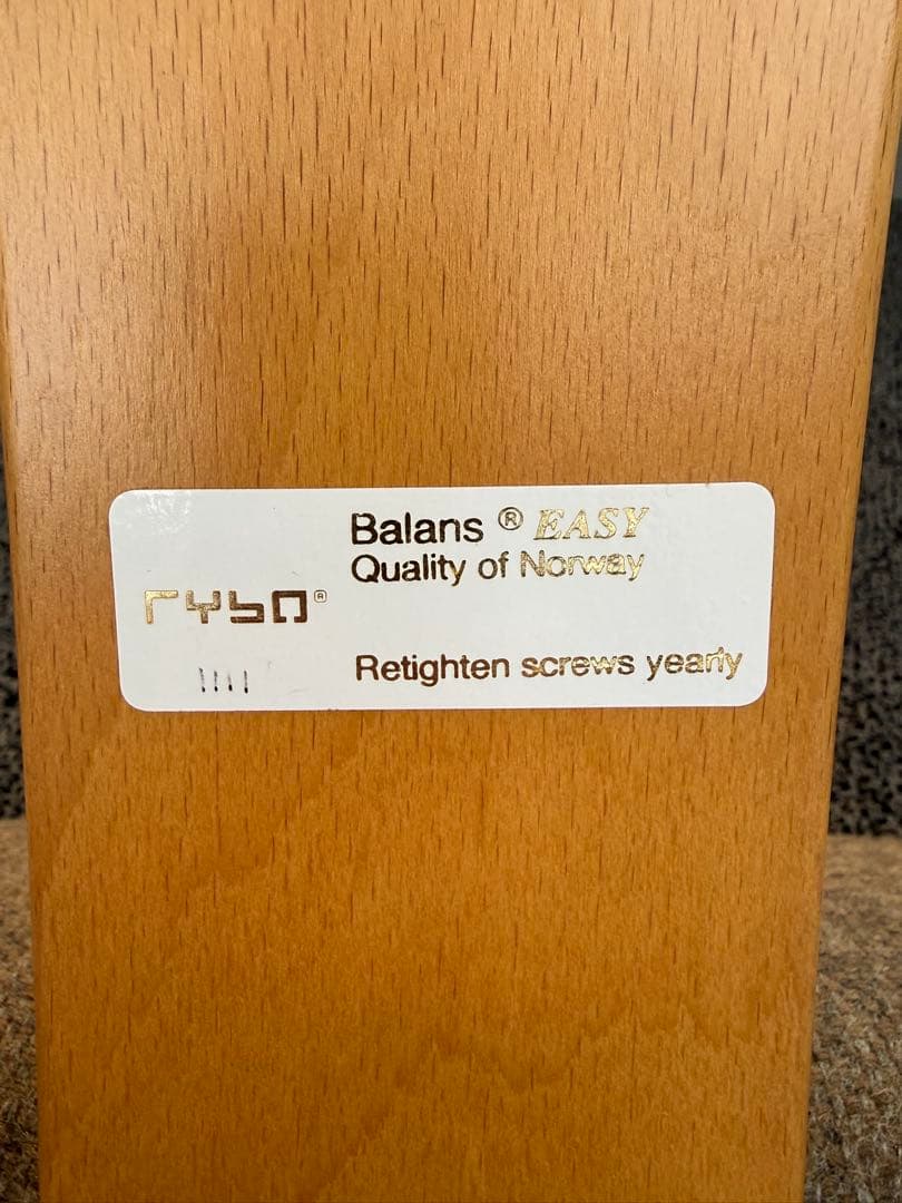 【美品】リボ社 バランスチェア カバー付 ノルウェー　説明書付き