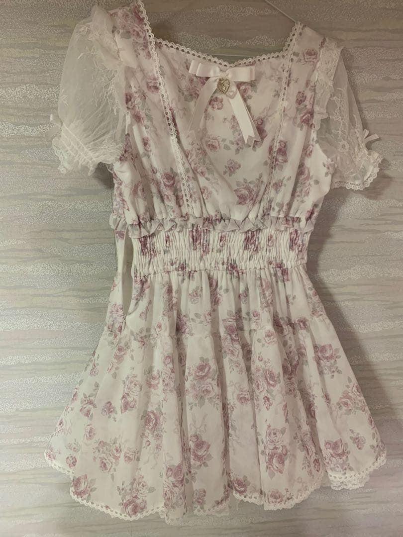 LIZLISA ローズリボンシフォンワンピース