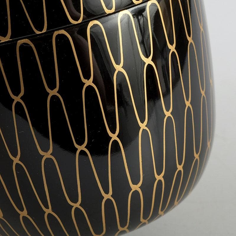 茶道具　蒔絵師　中川秀甫作　網目蒔絵　中棗　共箱　V　9347