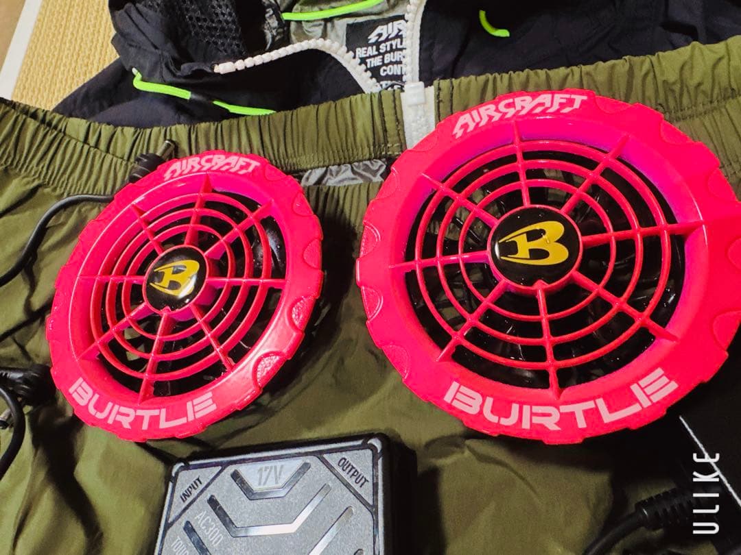 BURTLE AIRCRAFT 空調服 限定色！ピンクファン バッテリー17V