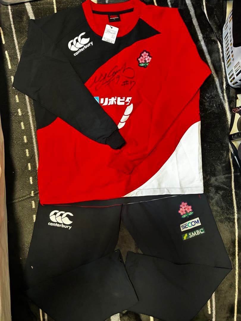 リーチマイケル選手サイン入りラグビー日本代表ピステ上下