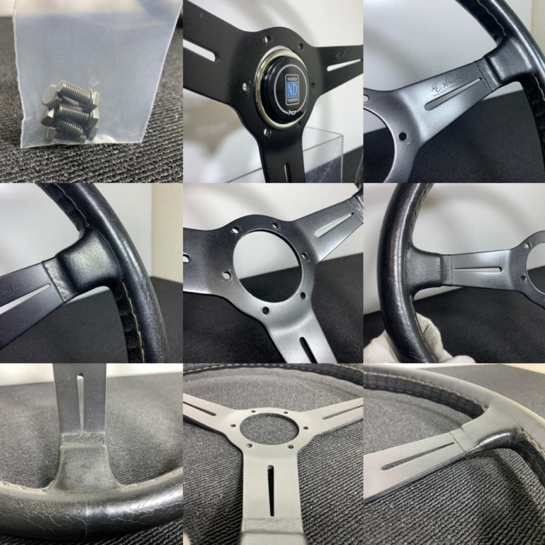 希少 オールド ナルディ クラシック レザーステアリング 新品ホーンボタンネジ付