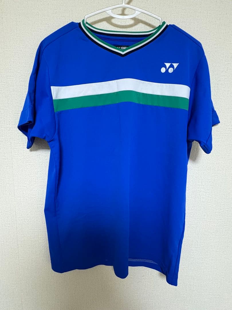 公*o様 YONEX 青 ストライプ Tシャツ M