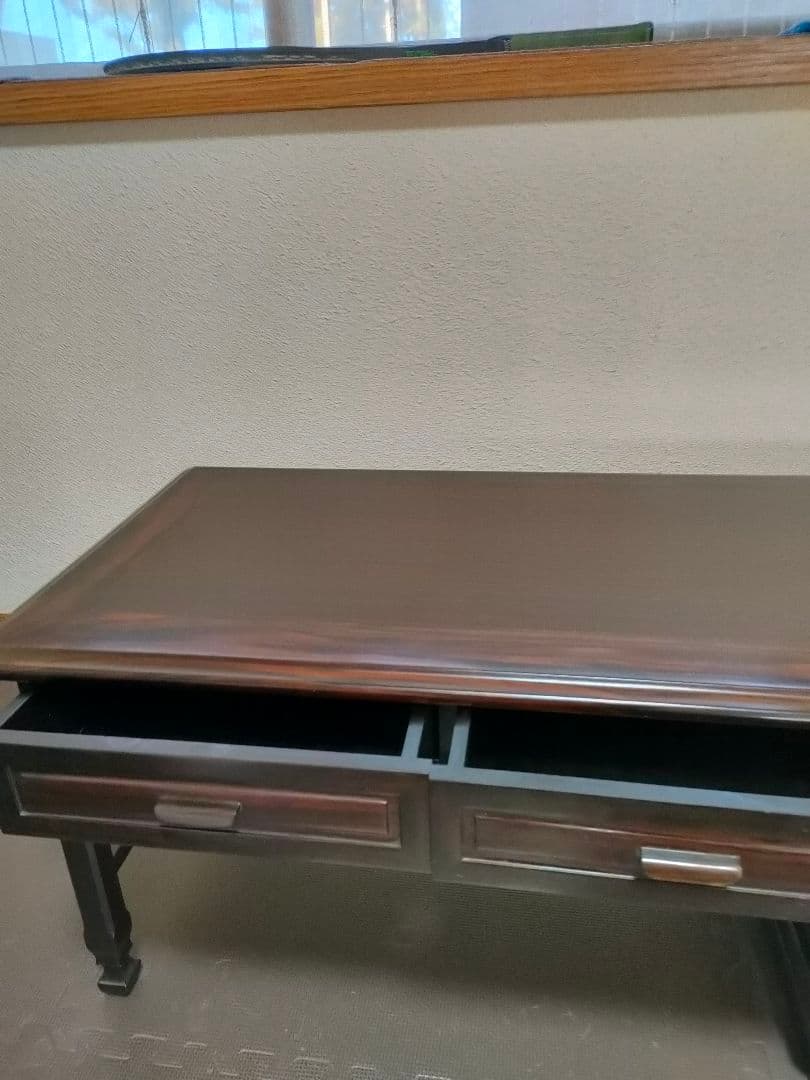 最高峰　唐木文机 ダークブラウン 　アンティーク