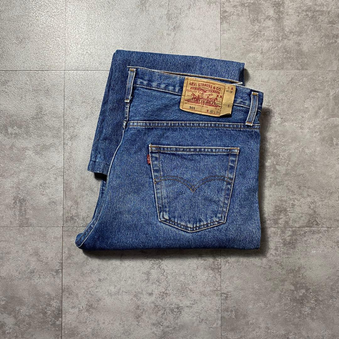 【W40 L36】Levis 501 リーバイス　ボタンフライ　縦落ち　デニム
