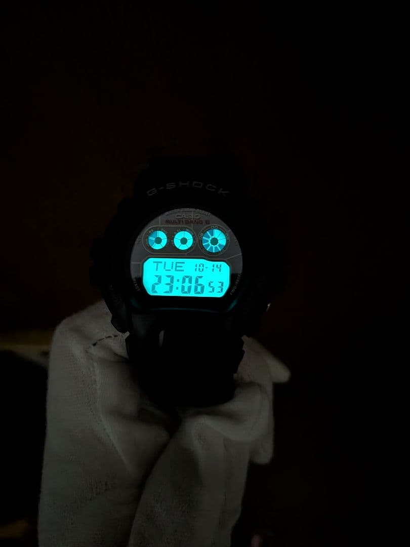 ガラス面キズなし★GW-6900-1 電波ソーラー ELバックライト