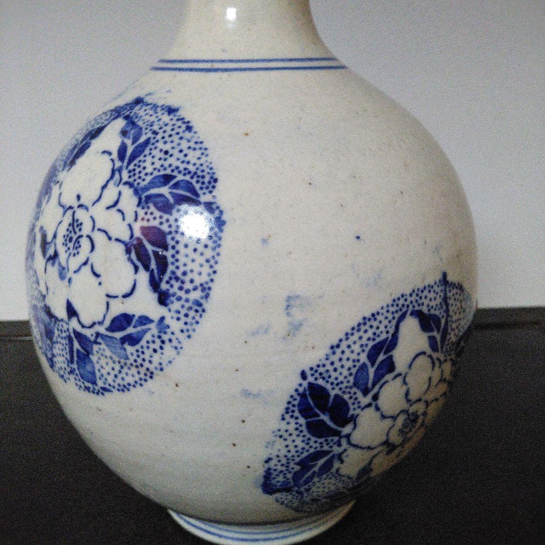 NO612 会津本郷焼　印版徳利　幕末～明治