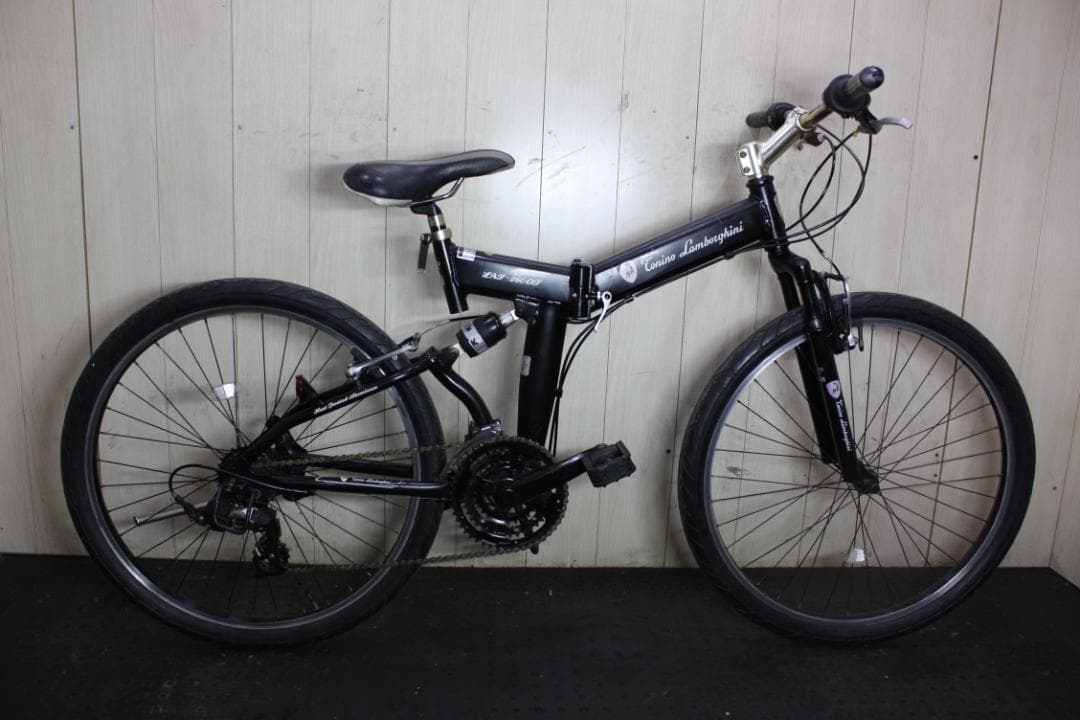 ランボルギーニ 26型 アルミ 18速 440mm Wサス付き 折り畳みMTB