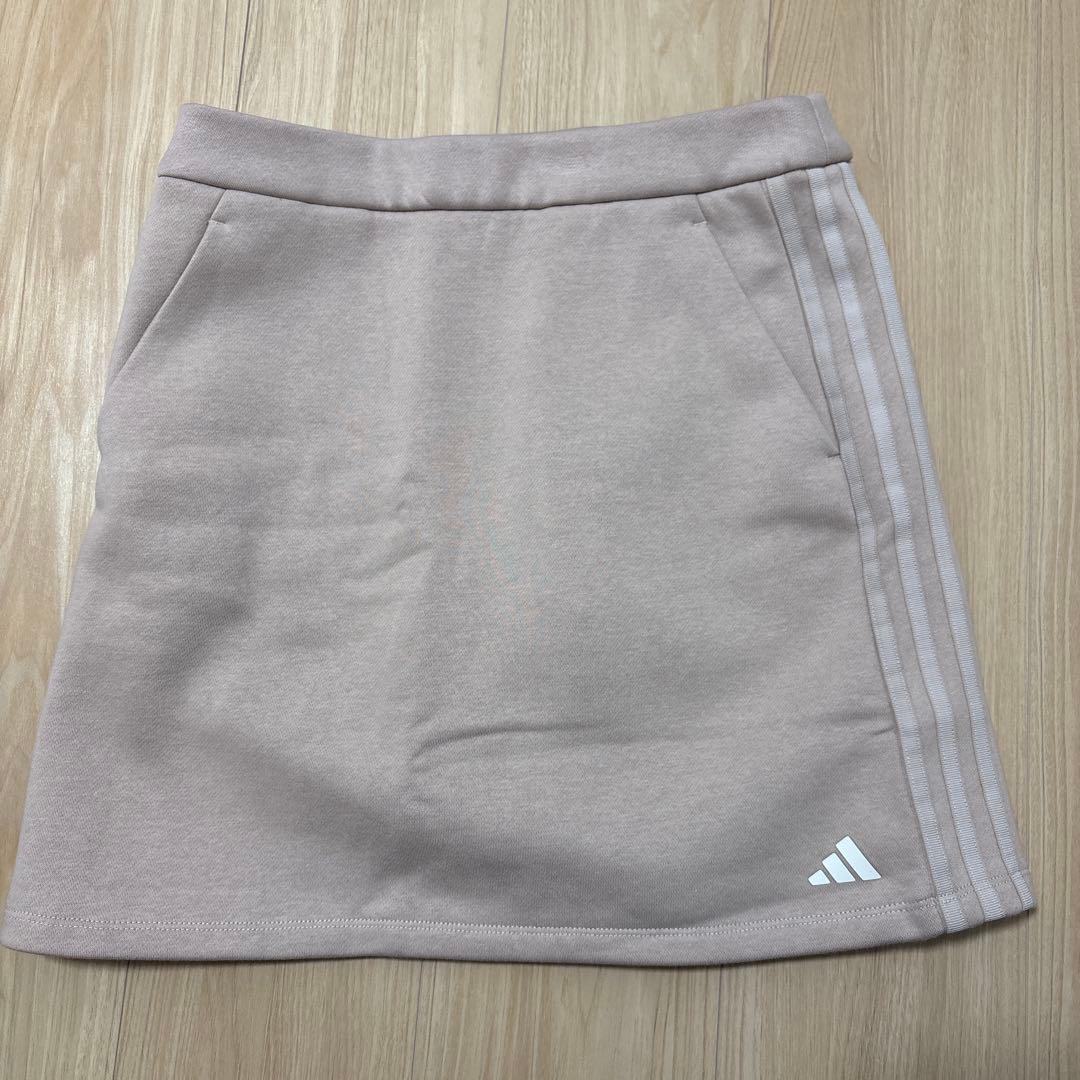 新品アディダスゴルフ セットアップ ジャケット＆スカート Lサイズくすみピンク