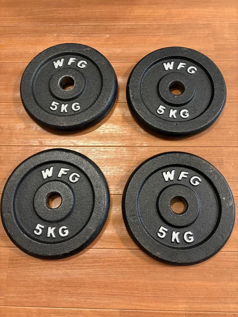 （ぢゅ）WFG 5KG ダンベルプレート 4枚セット