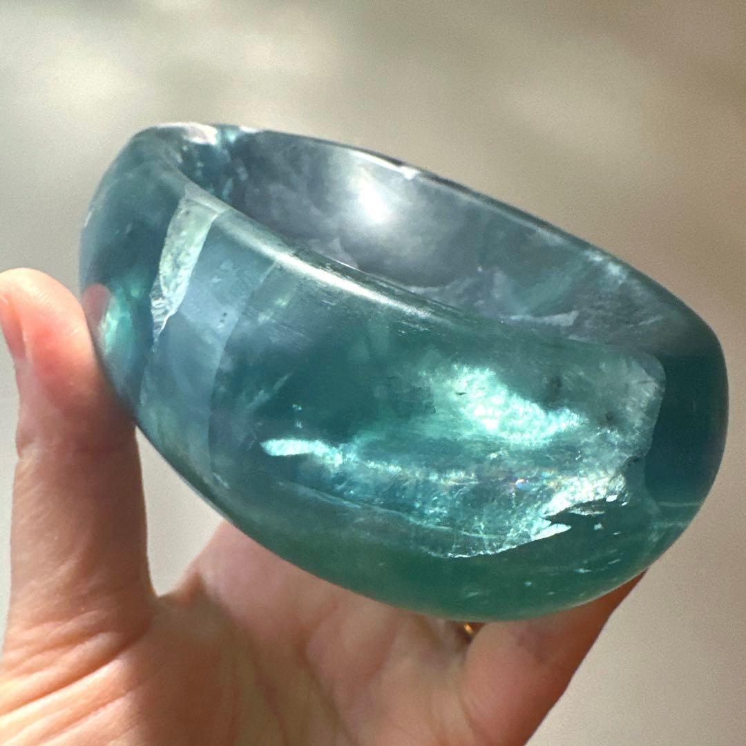 ブルーフローライト　石鹸置き　ソープトレー　フローライト　天然石