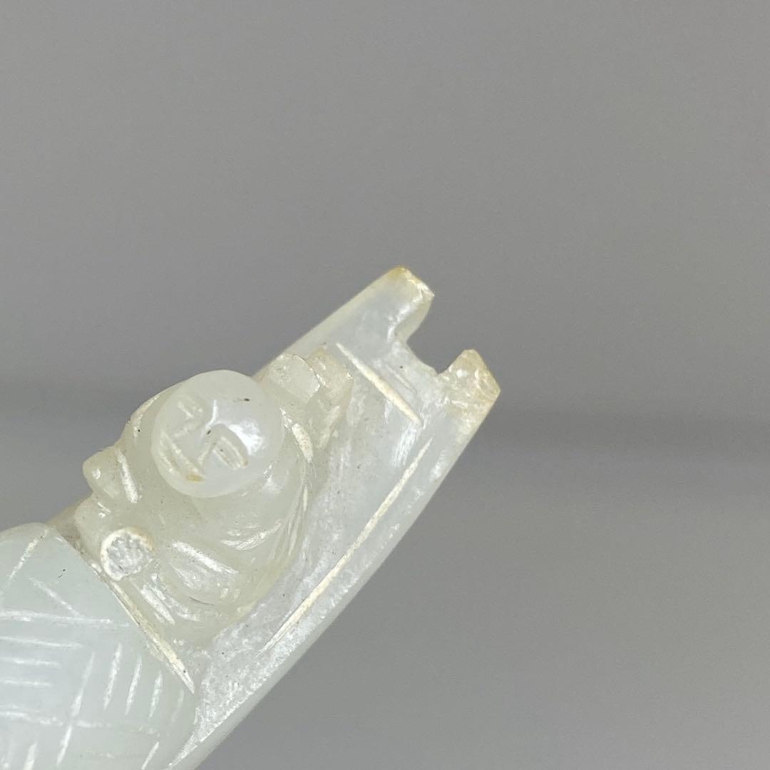 白砡　船　置物　幅約6㎝　14g トトチ　東さ7-0616③