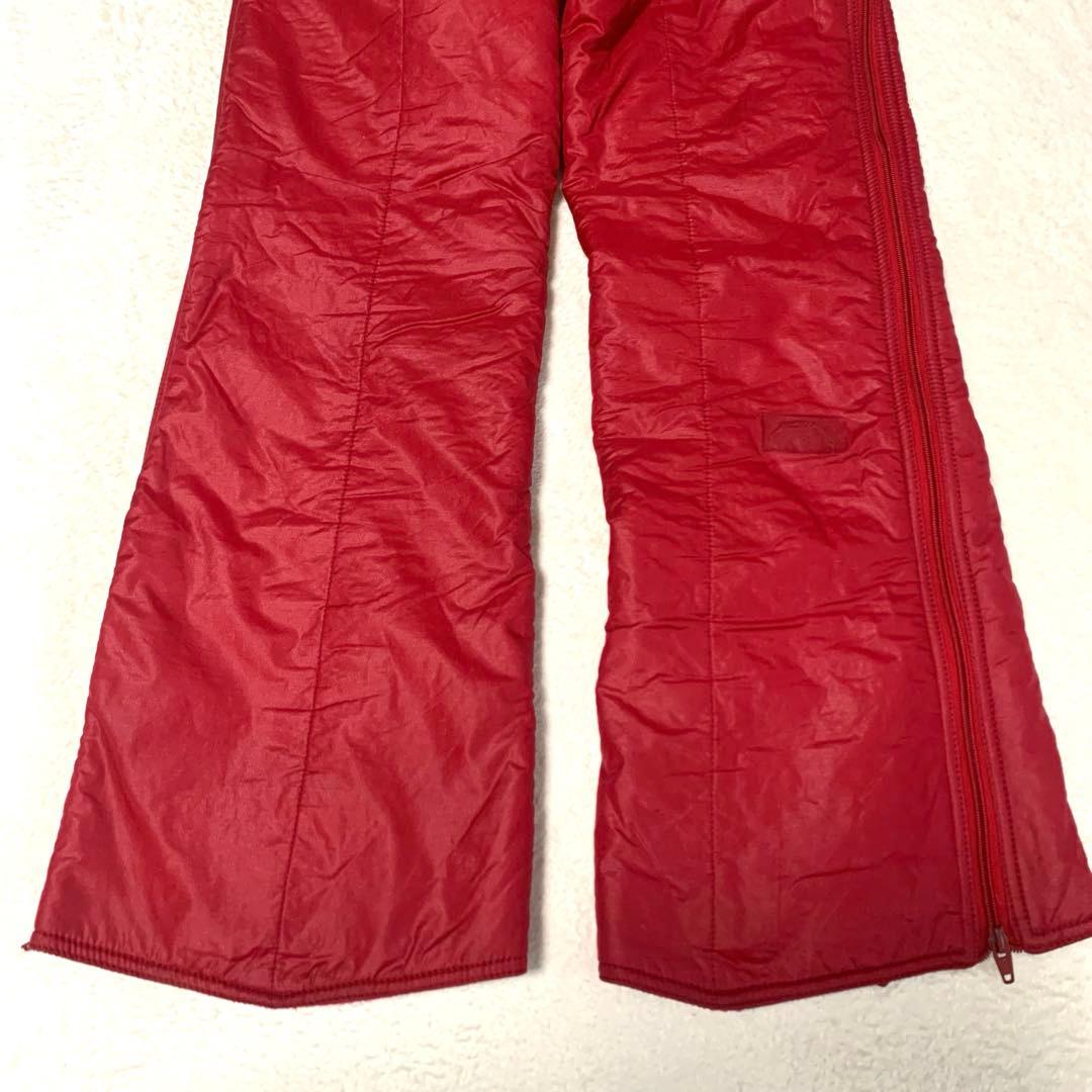 90'sゴールドウィン　スノーボード　スキーウェアパンツ　レッド　ブーツカットS
