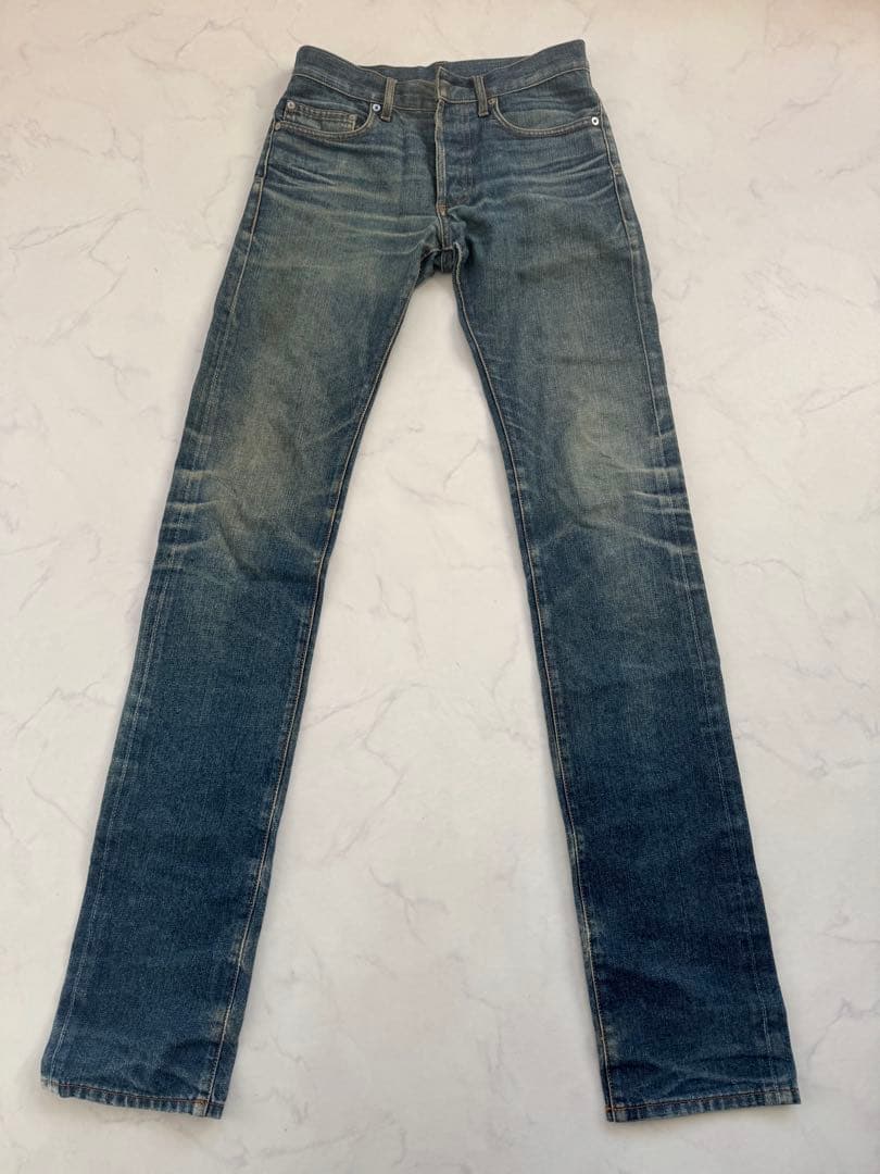 ディオールオム スリム テーパードジーンズ 27 イタリア製 ユーズド加工