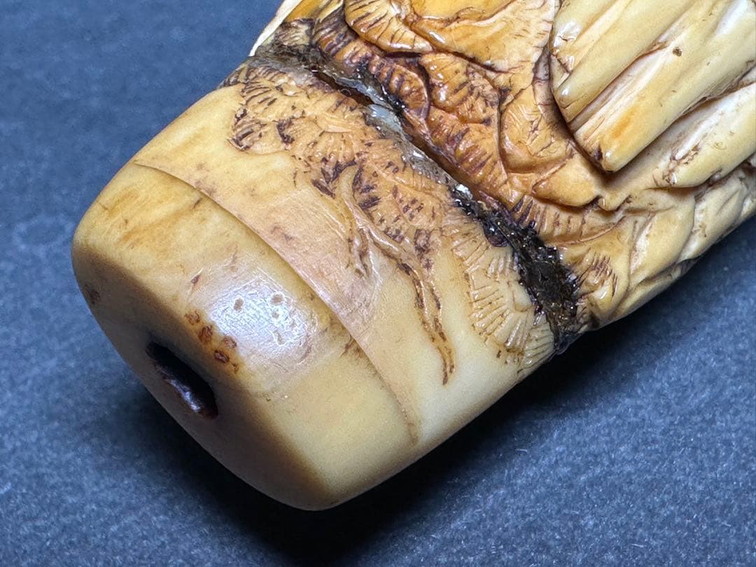 江戸時代　時代　鯨歯風　天然素材　喫煙具　煙管 パイプ　骨董アンティーク