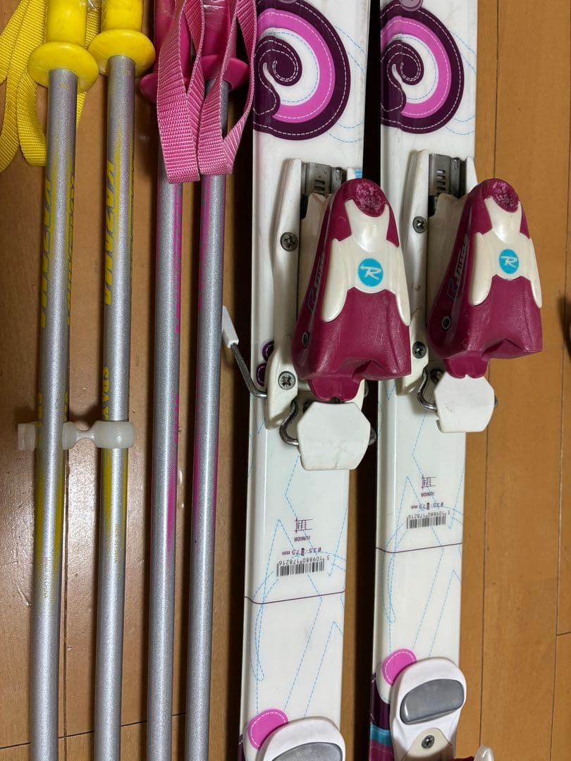 美品スキーセット ロシニョール130cm靴22か23cm身長135〜155cm用