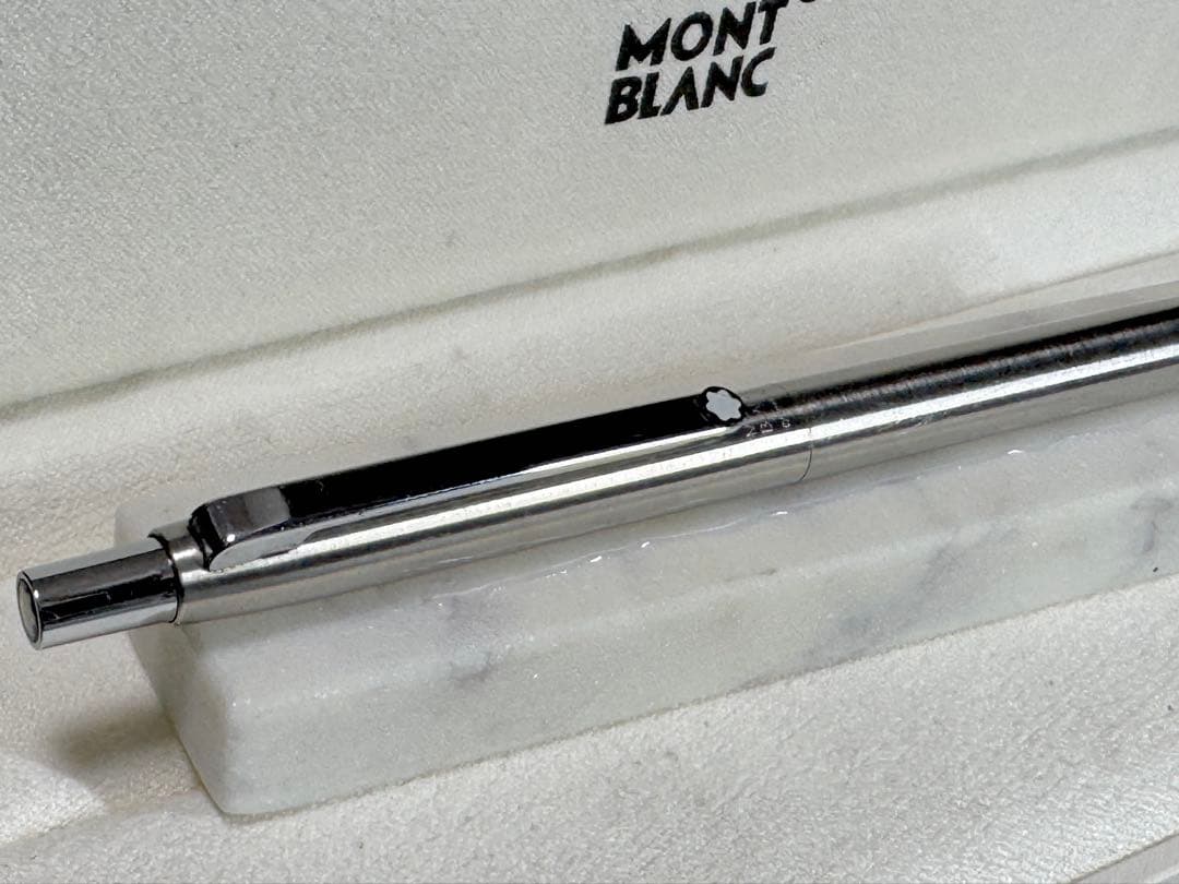【新品同様】MONT BLANC 1990S シルバーボールペン　スリムライン