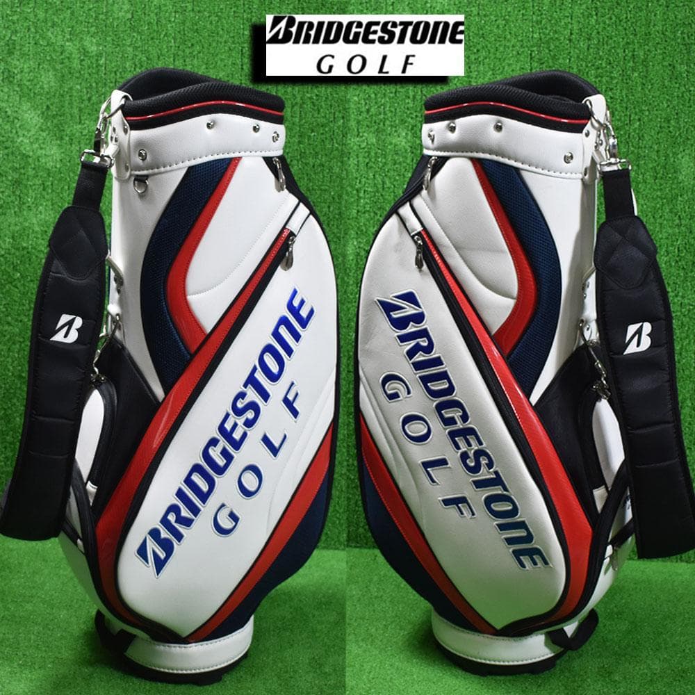 ブリヂストン ゴルフ 軽量 キャディバッグ９型【トリコロール】美品！