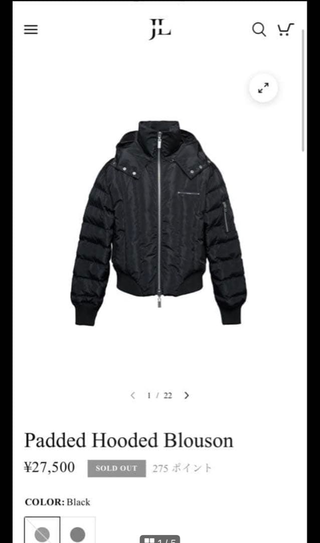ジャケット・アウター Jentlouis Padded Hooded Blouson M