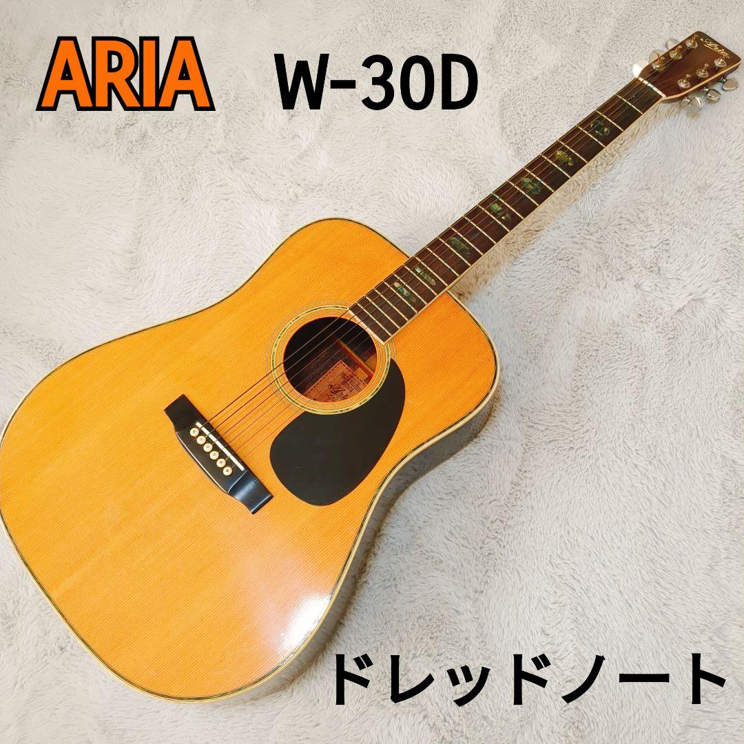 音出し確認済 ★ ARIA W-30D ドレッドノートアコースティックギター