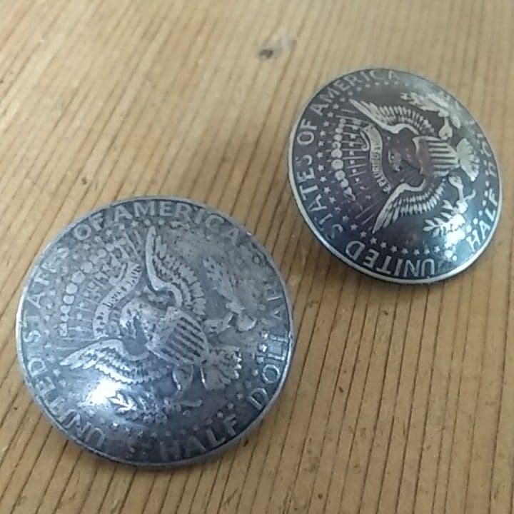 ヴィンテージ　コンチョ　ハーフダラー　オールド　イーグル　　ケネディ　ネジ