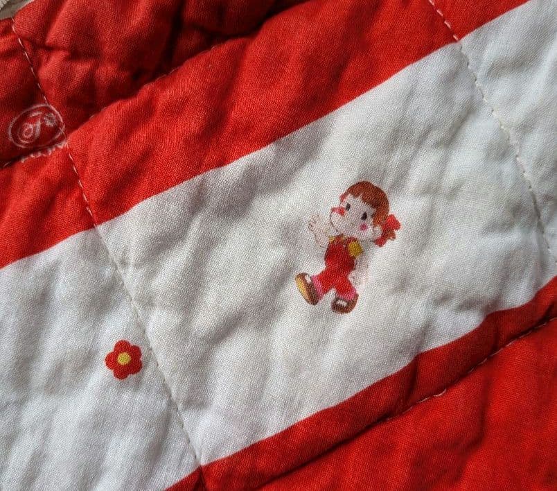 【非売品　レア】ペコちゃん クッションブランケットストライプ）コレクターアイテム