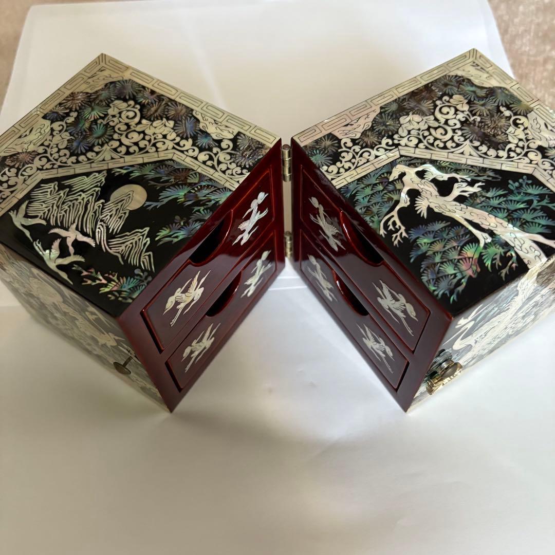 螺鈿細工　韓国工芸品　小物入れ