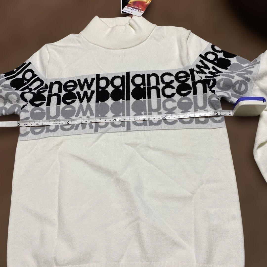 new balance ゴルフホワイト タートルネックセーター
