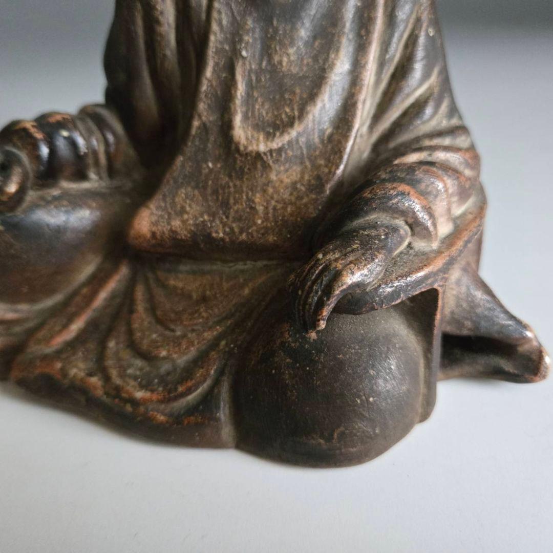 M-1245　備前焼 柿本人麻呂像　在銘