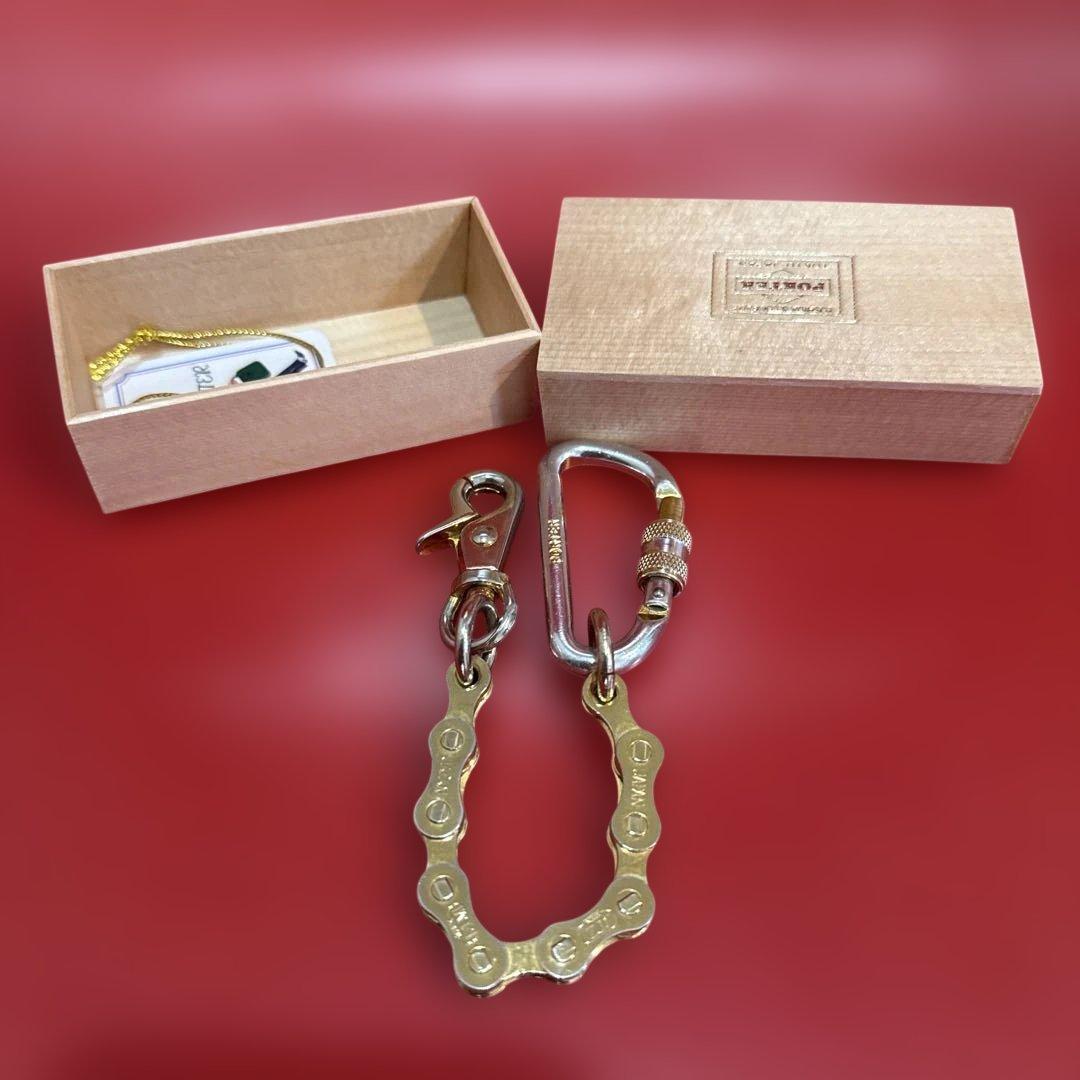 PORTER ポーター バイシクルチェーンショート ゴールド ウォレットチェーン