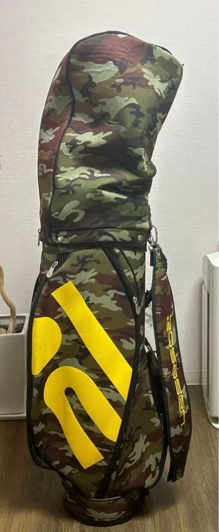ロサーセンゴルフバック　迷彩 フード付きキャディバッグ