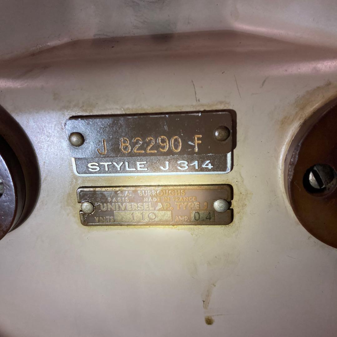 【超希少！送料込！】フランス製　機械式電卓　Burroughs TEN KEY